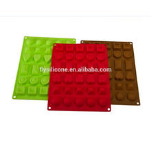 Varios en forma de partido antiadherente mini molde de chocolate de silicona